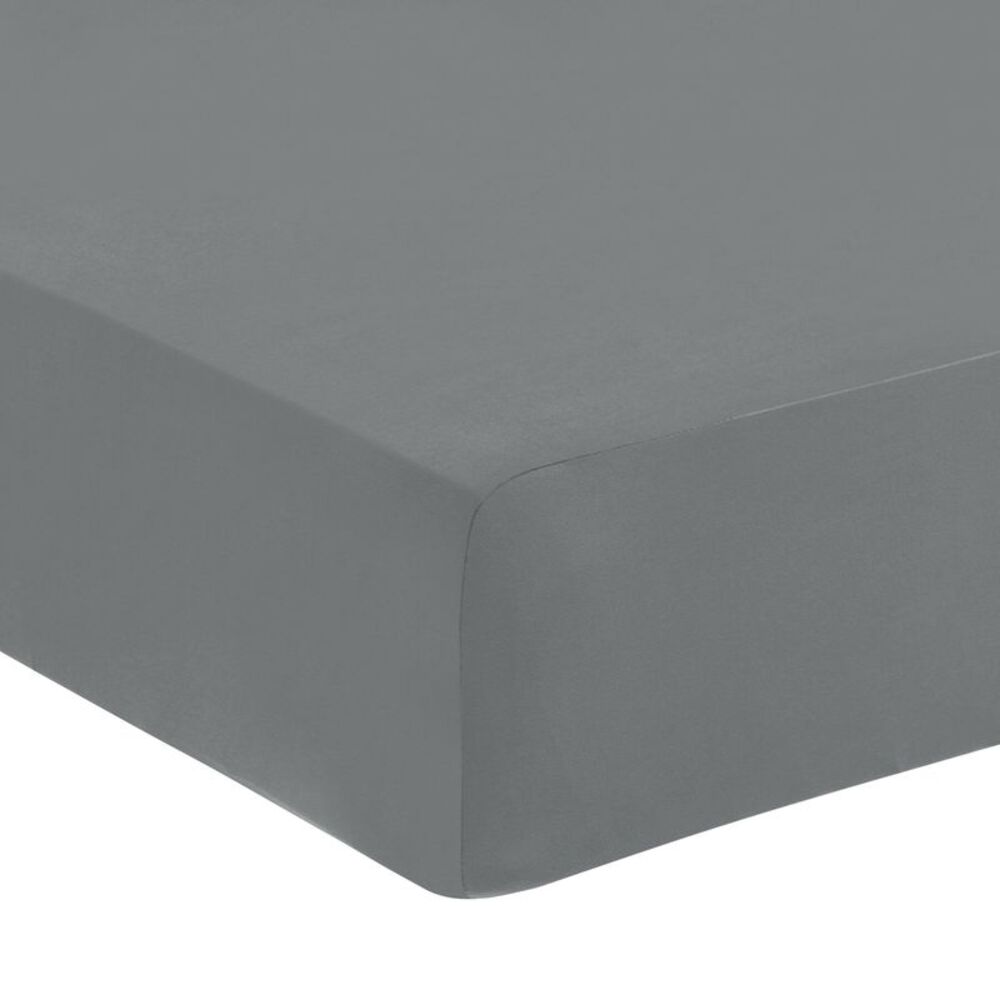 190GSM Brushed Microfiber Fitted Sheet Mattress Protector Queen Light Gray